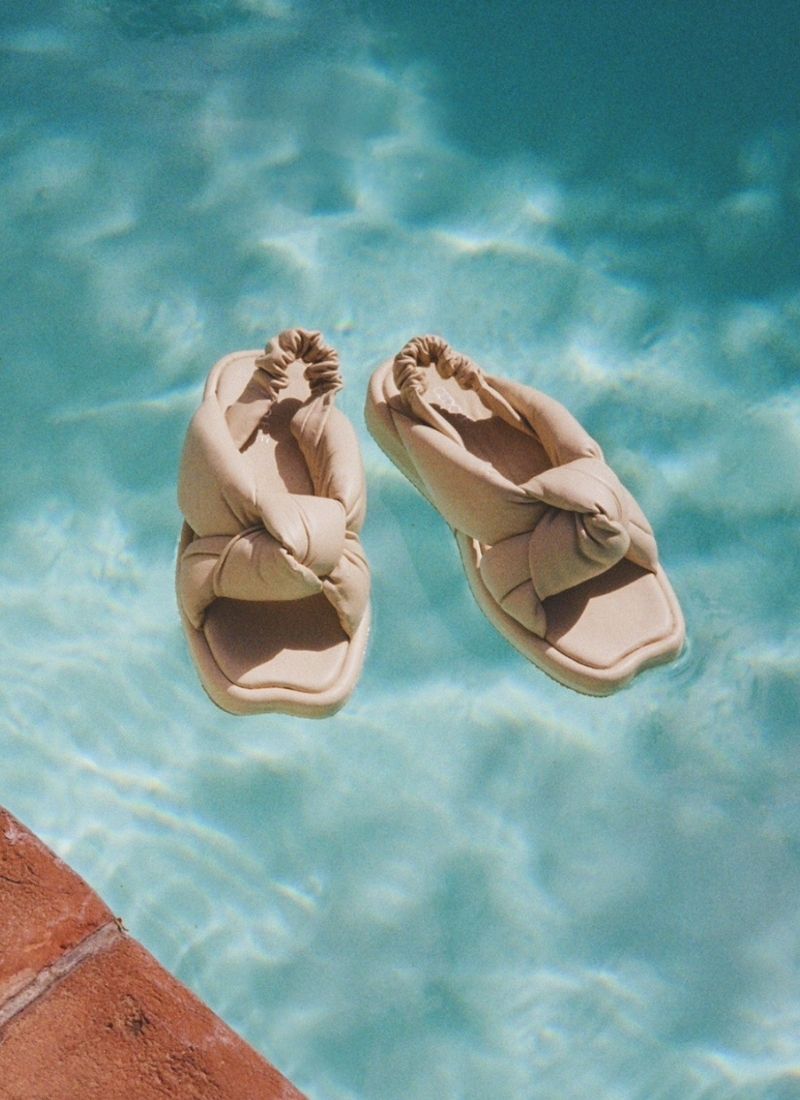PALOMA Puffy | Padded Sandal beige | Knotted Sandal | Wedge Sandal ...